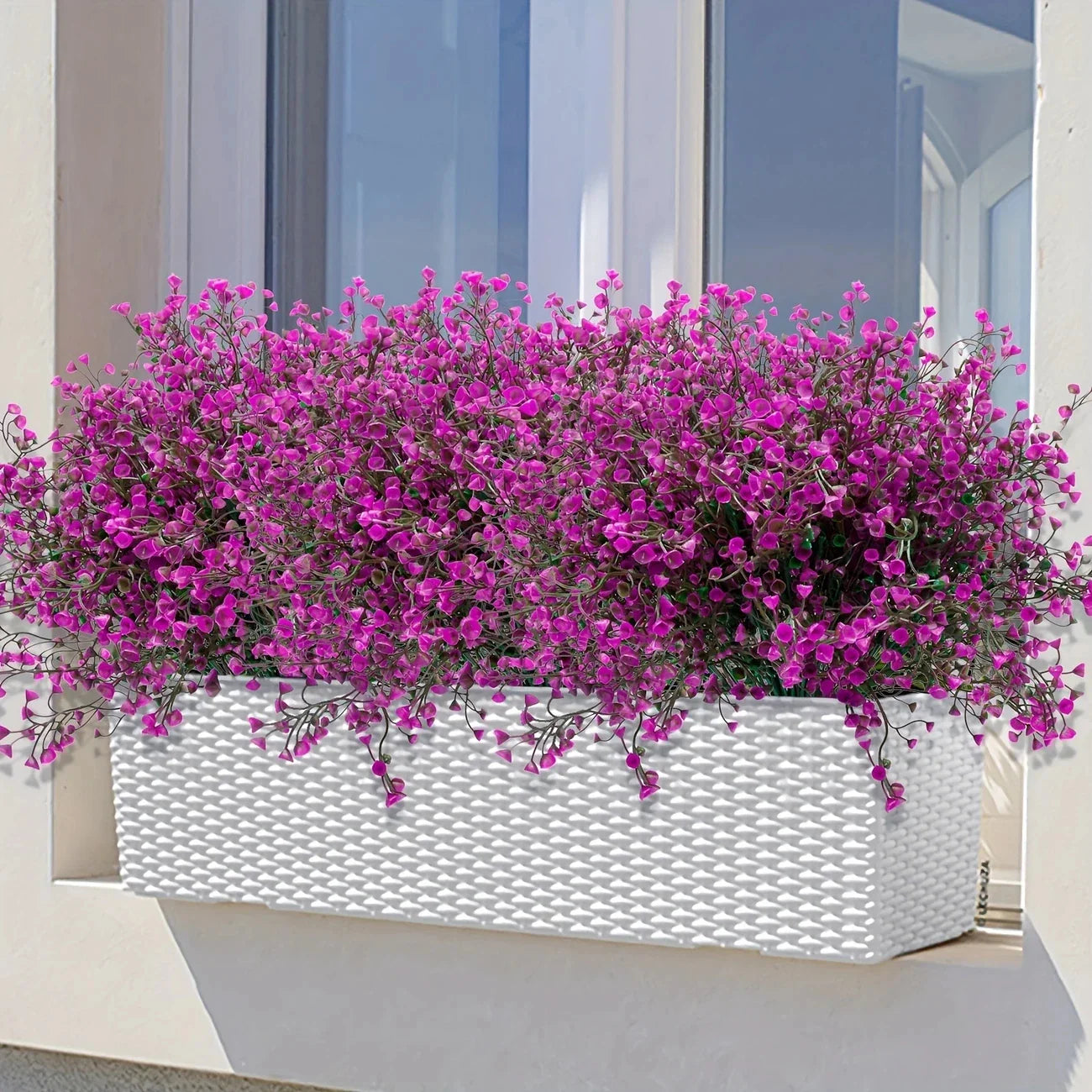 12 Bunches Outdoor Artificial Flowers UV Resistant Plastic