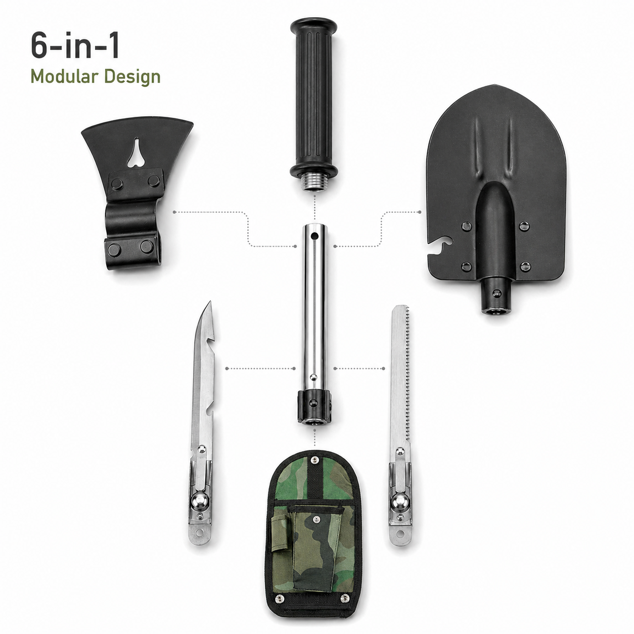 6-In-1 Multi Tool Survival Kit
