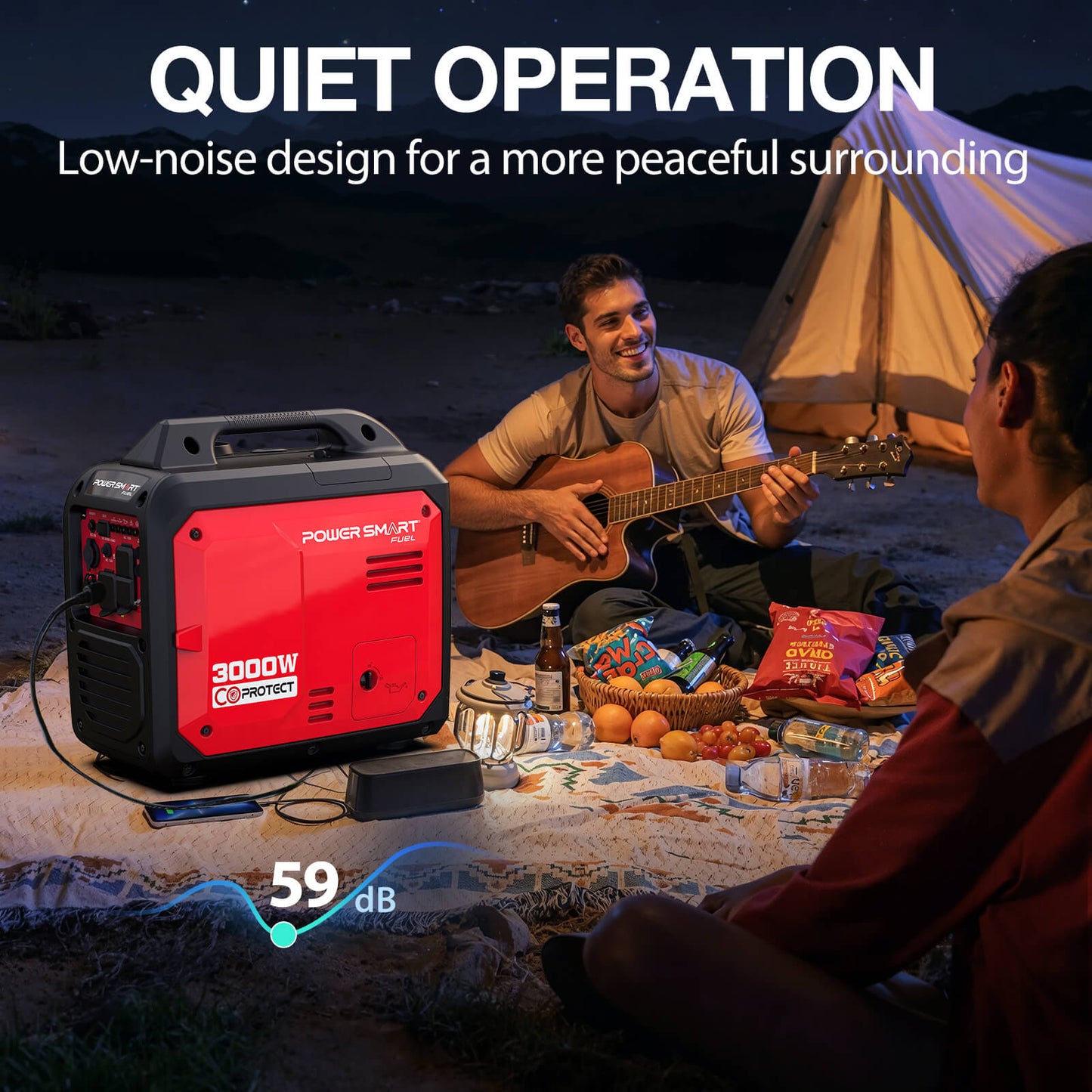 3000W Inverter Gas Generator w/ CO Alert