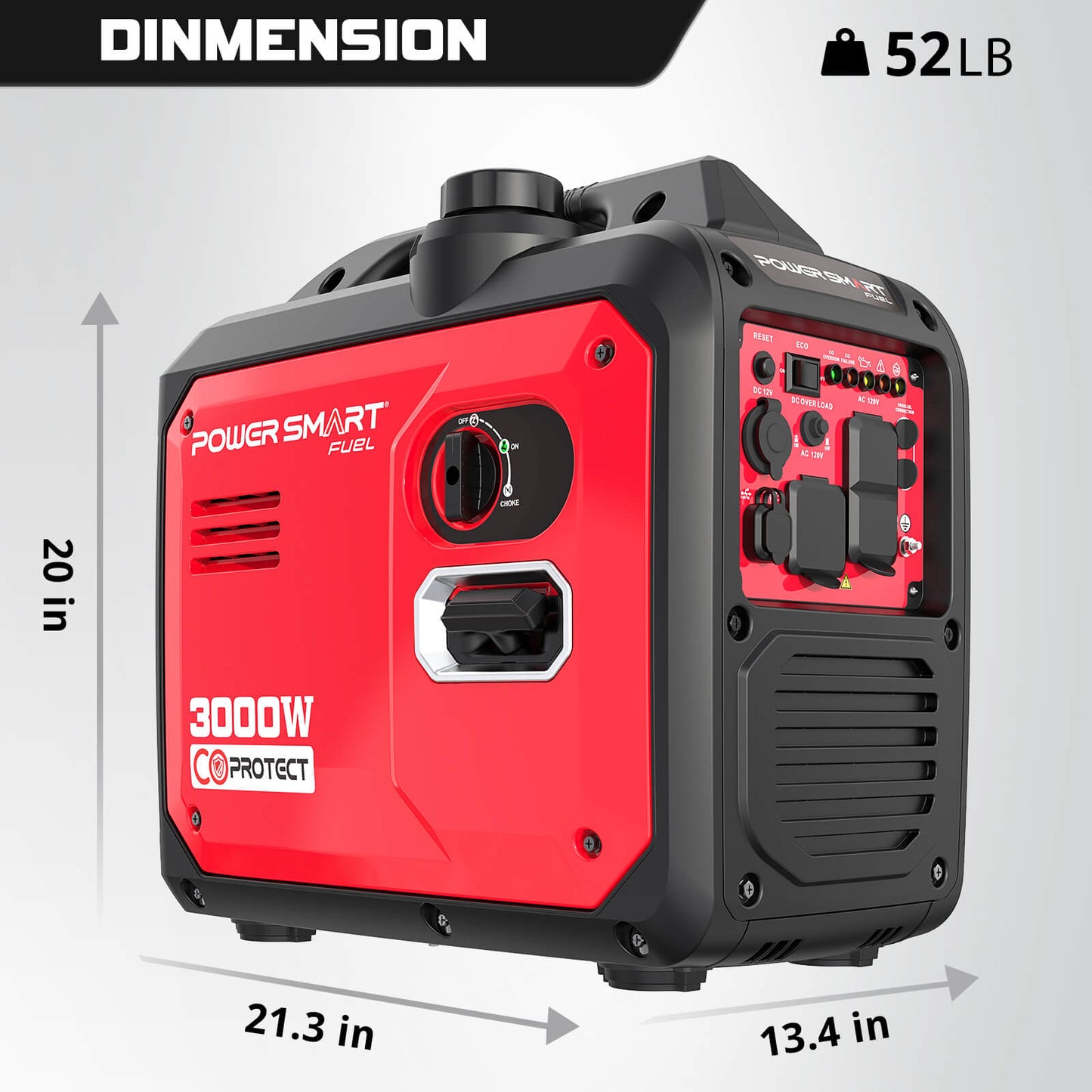 3000W Inverter Gas Generator w/ CO Alert