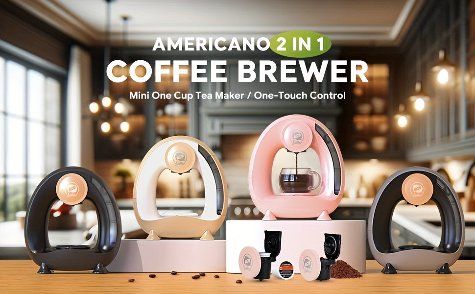 2 in 1 Coffee Maker K Cup & Ground Coffee Brewer 4-8 Cup Size