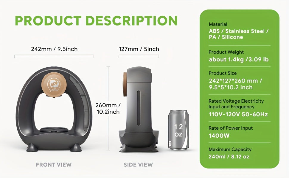 2 in 1 Coffee Maker K Cup & Ground Coffee Brewer 4-8 Cup Size