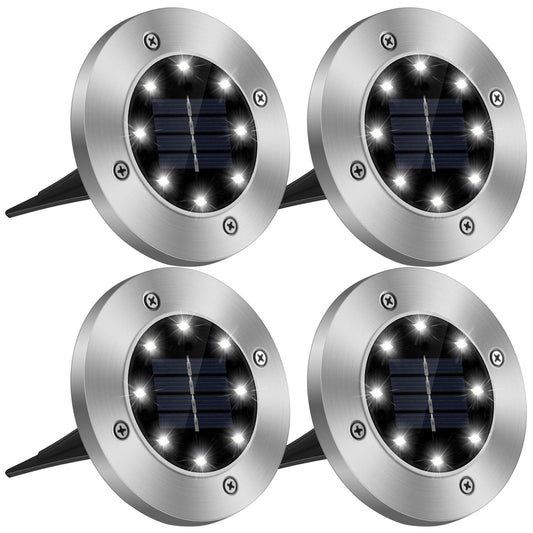 4Pcs Solar Powered Ground Light Path/Deck/Lawn/Patio