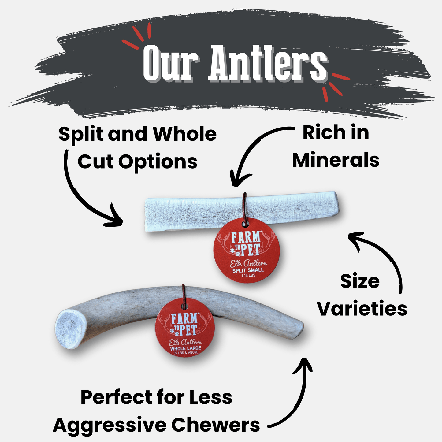 Elk Antler Dog Chews | All-Natural