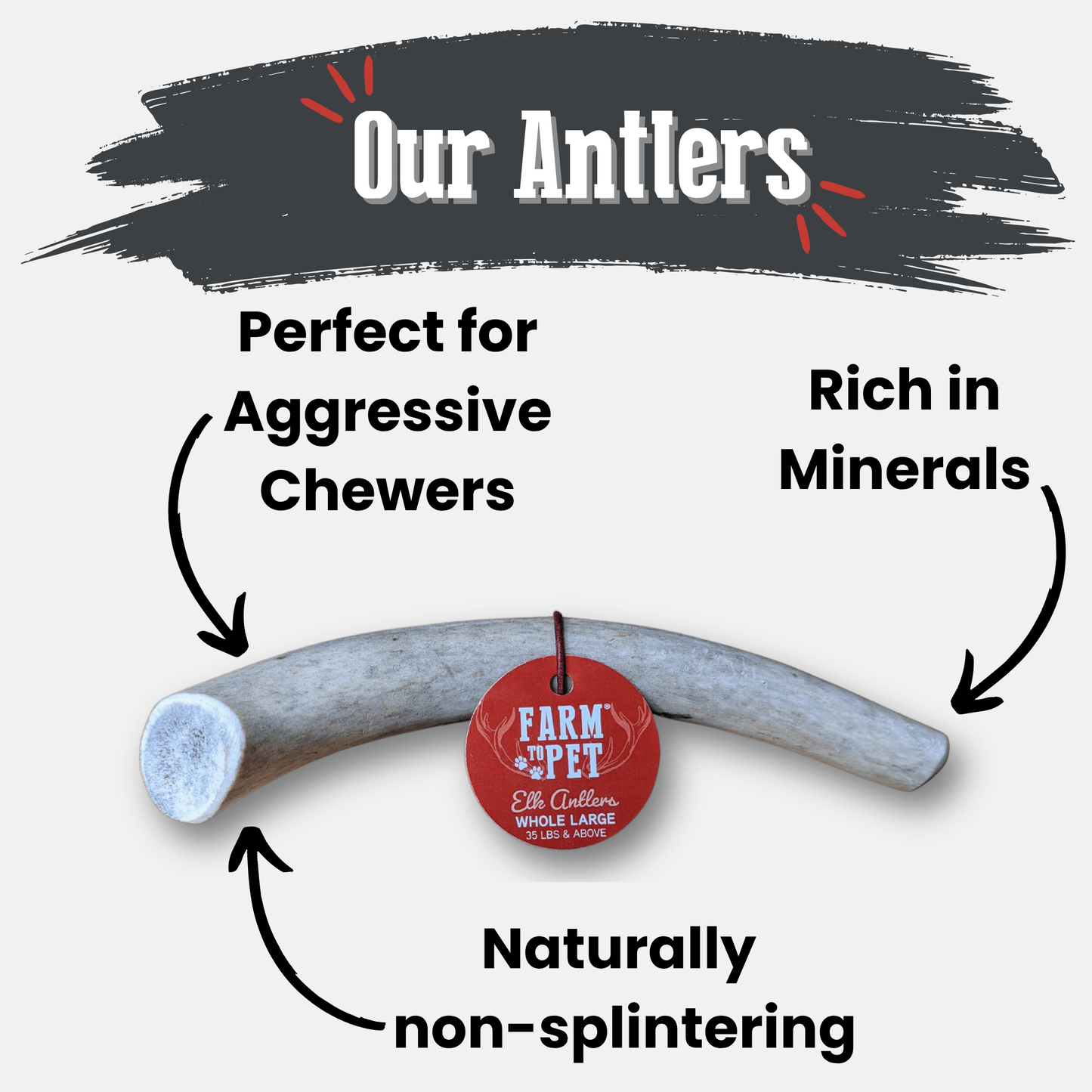 Elk Antler Dog Chews | All-Natural