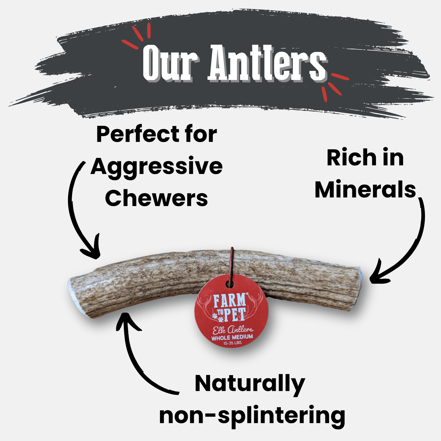 Elk Antler Dog Chews | All-Natural
