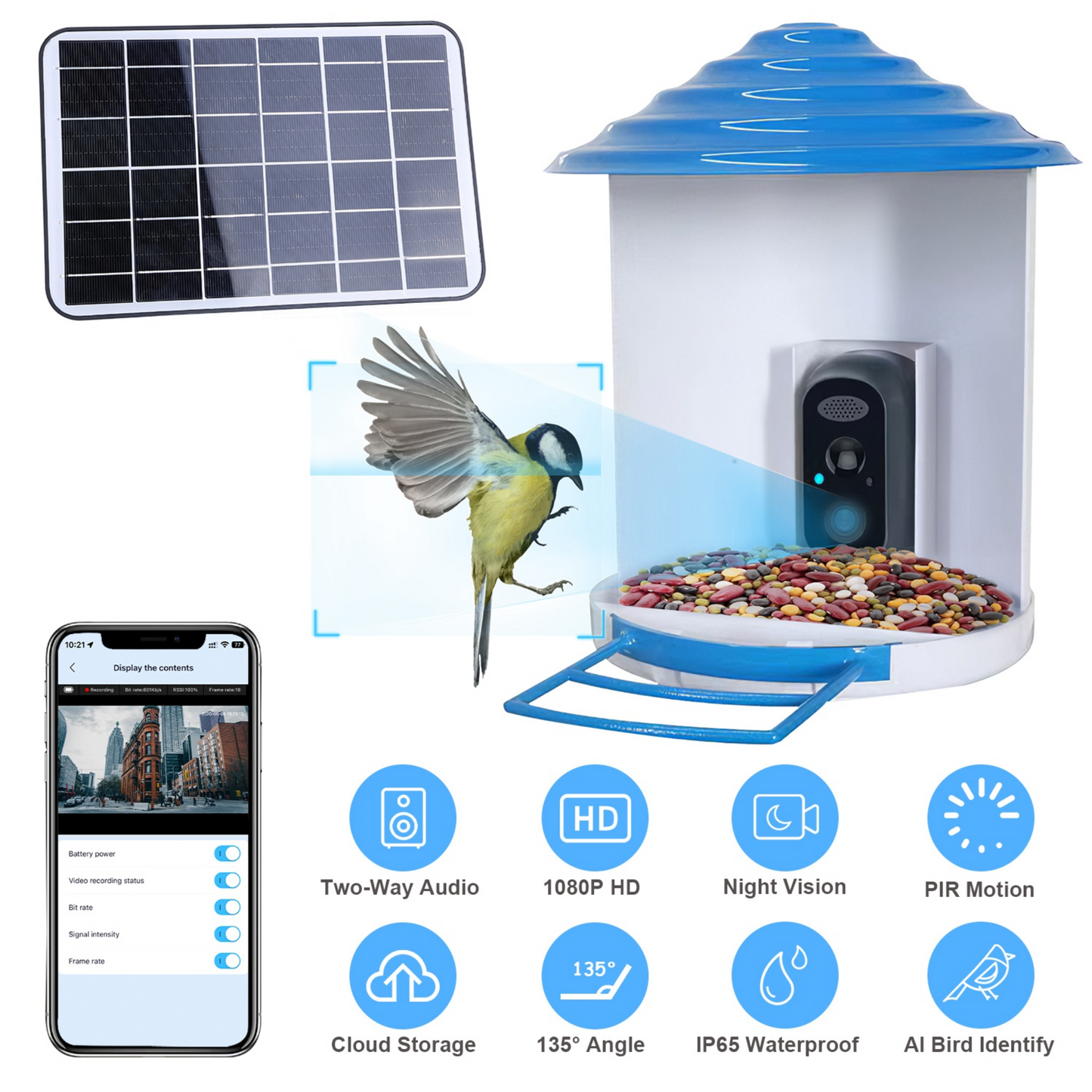Smart Bird Feeder with Solar Powered Camera
