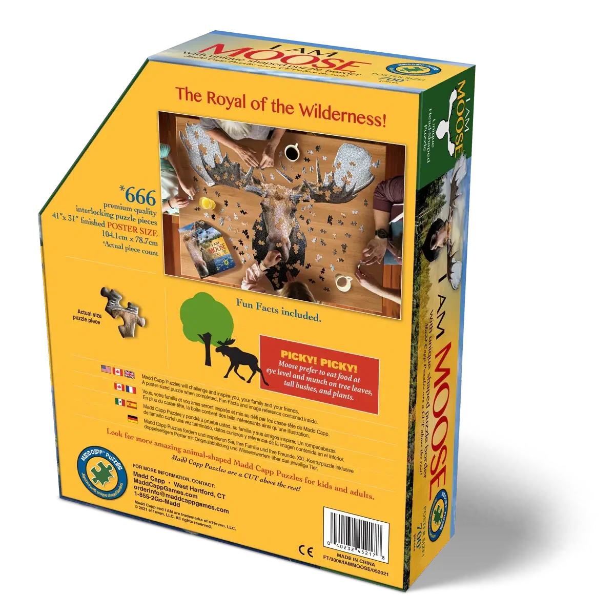 I Am Moose 700 Piece Head Shaped Jigsaw Puzzle