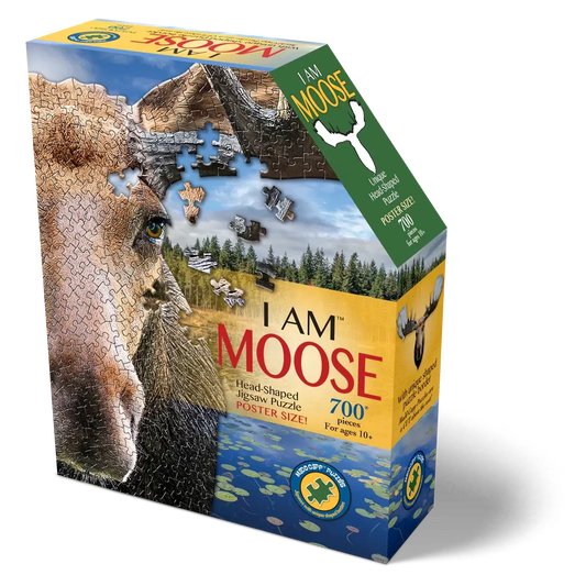 I Am Moose 700 Piece Head Shaped Jigsaw Puzzle