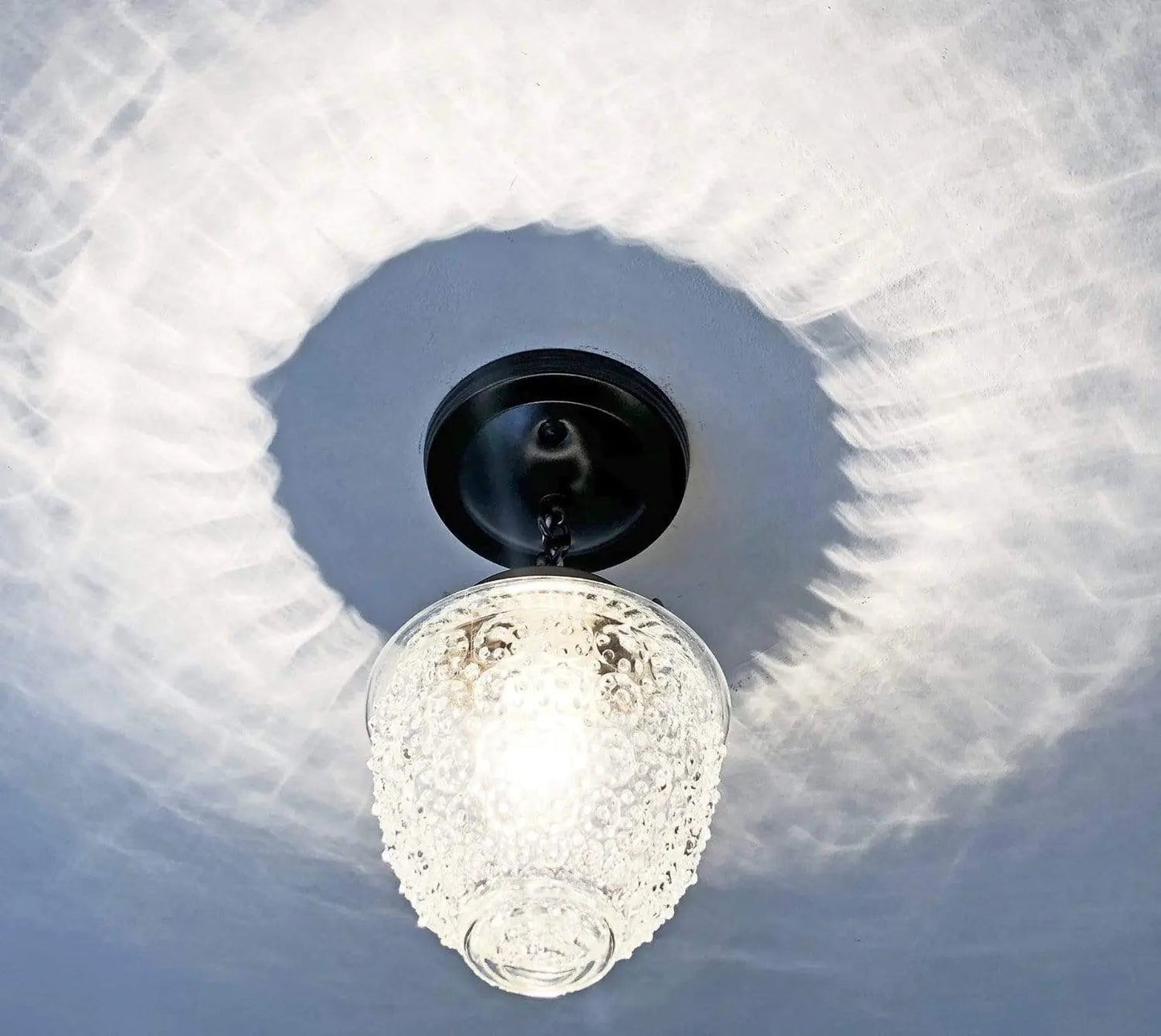 Antique Acorn Glass Ceiling Light 6″