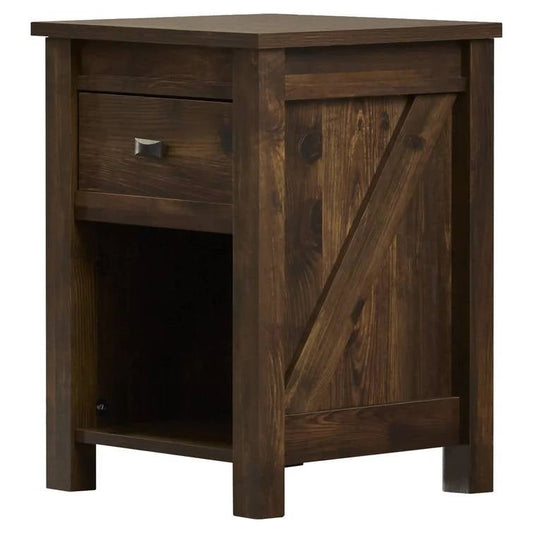 Farmhouse  Nightstand  in Rustic Pine Finish
