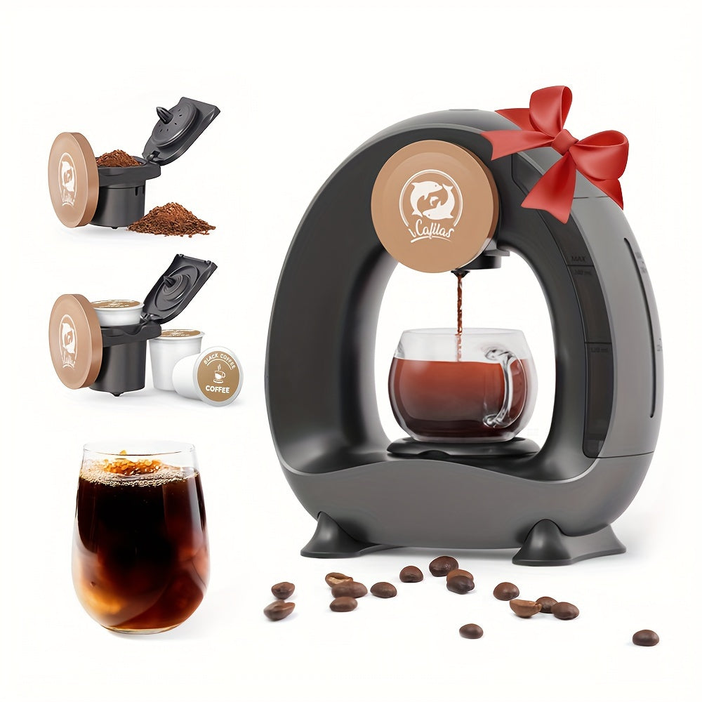 2 in 1 Coffee Maker K Cup & Ground Coffee Brewer 4-8 Cup Size