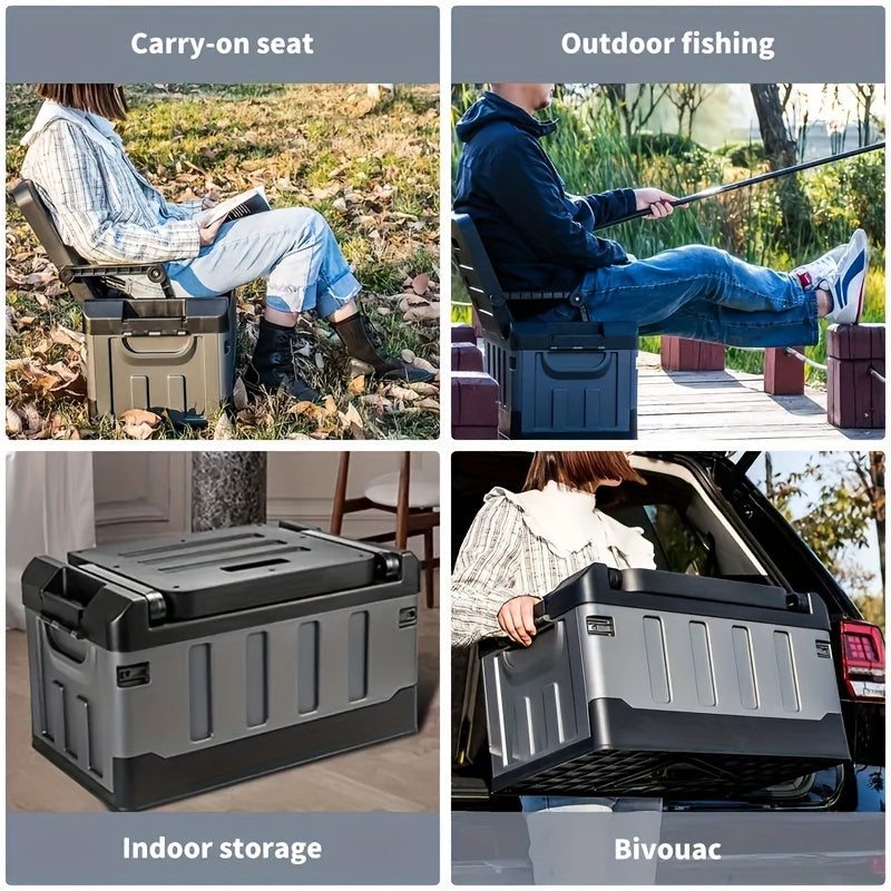 Foldable Camping Stool & Storage Bag Outdoor Chair