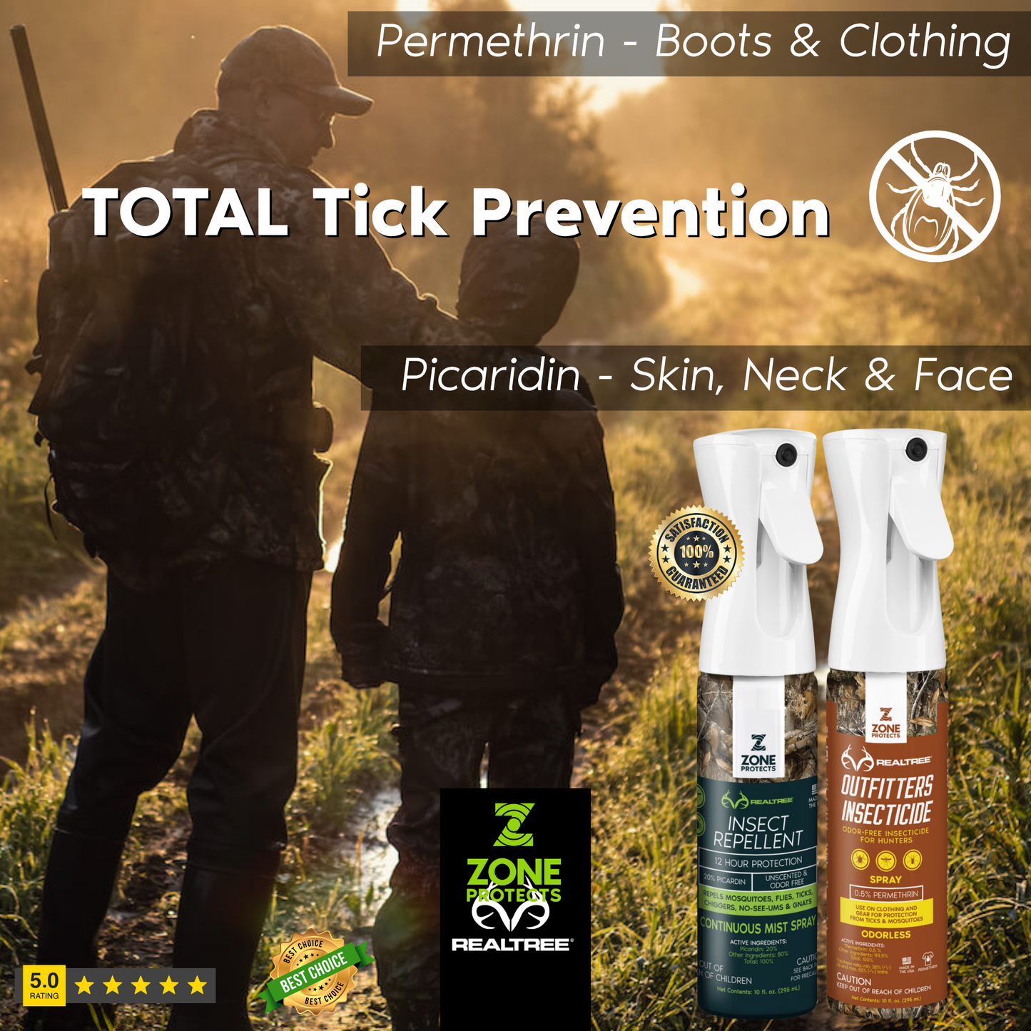 Total Tick Prevention System |for skin & gear