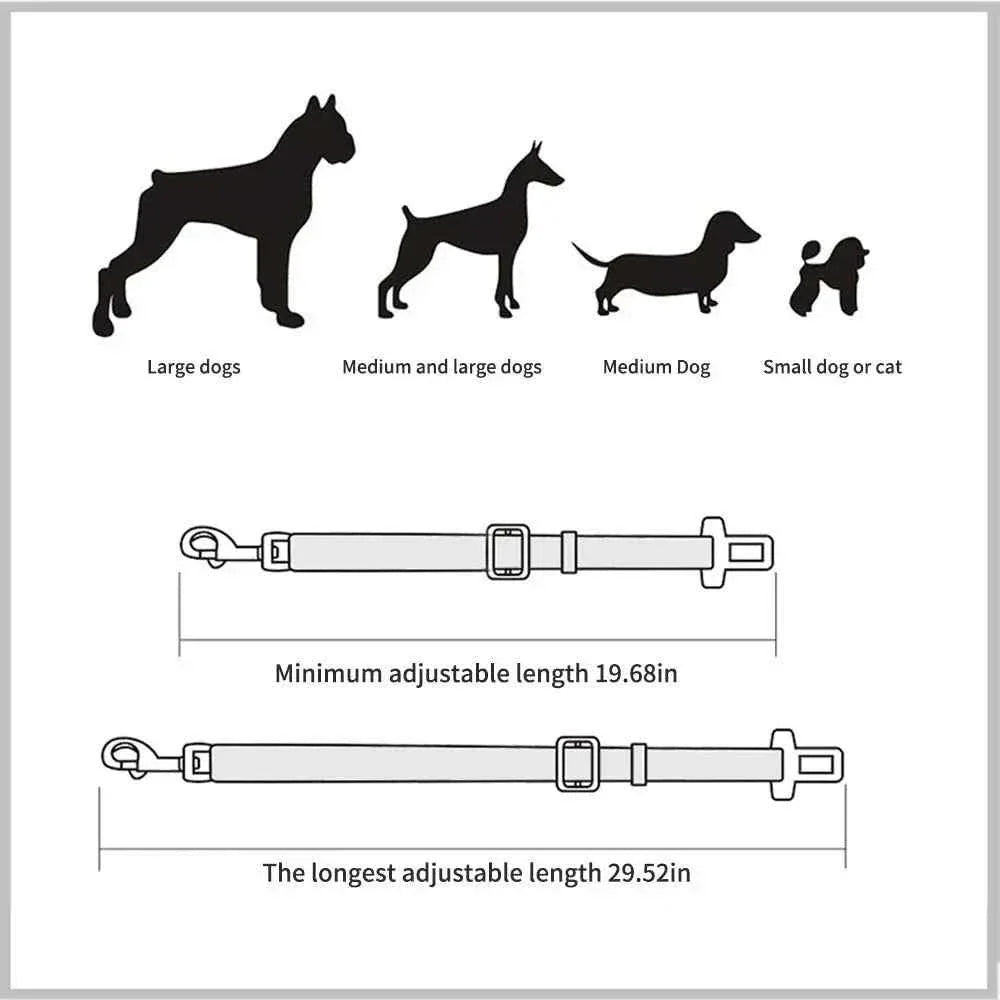 Pet Car Seat Belt Harness – Safety Clip for Dogs & Cats