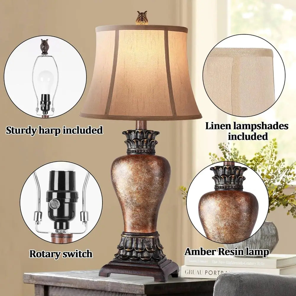 Rustic Tall Armhouse Table Lamps