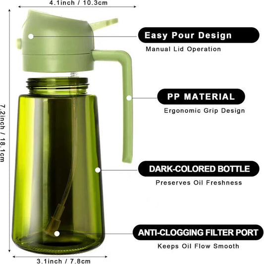 Olive Oil Dispenser 2 in 1- Spray & Pour
