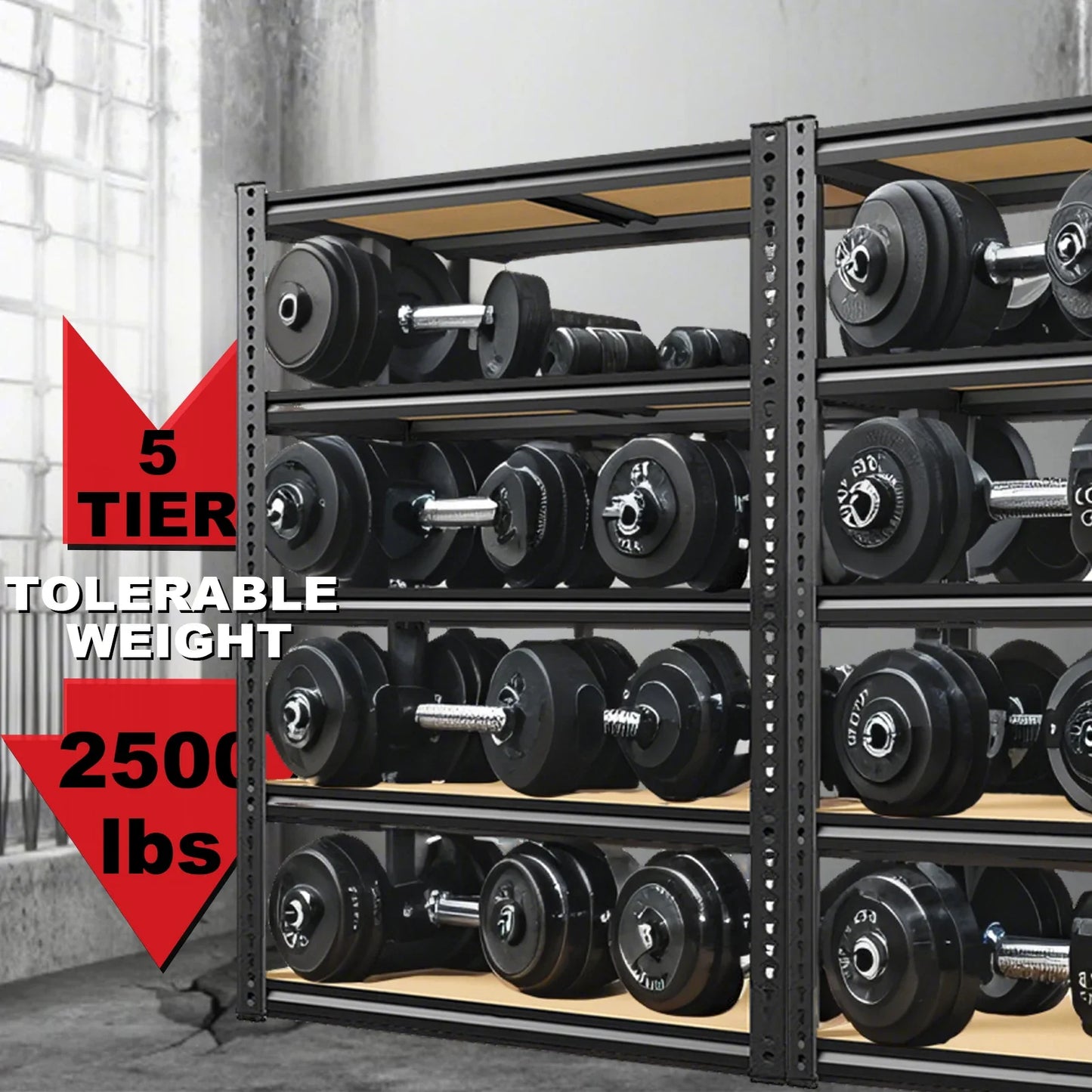 Garage Shelving Storage Shelves 72"/60"H