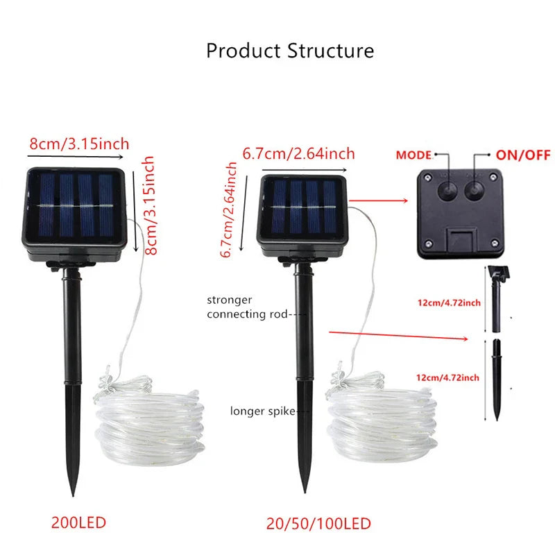 Decorative Solar Tube String Lights