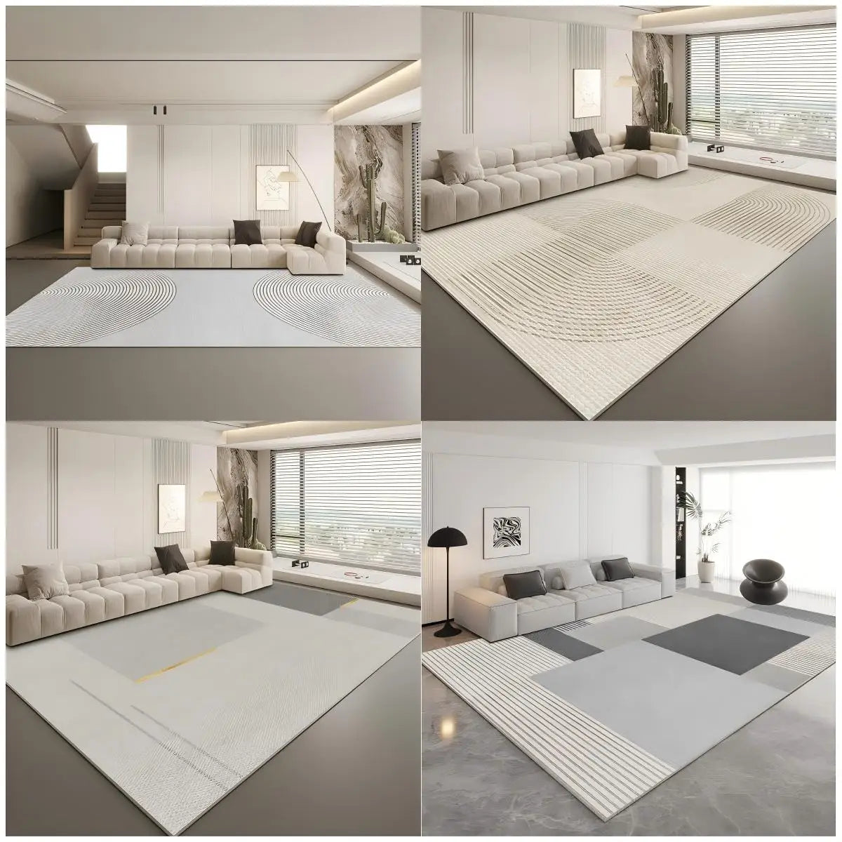 VIKAMA Modern Minimalist Geometric Carpet