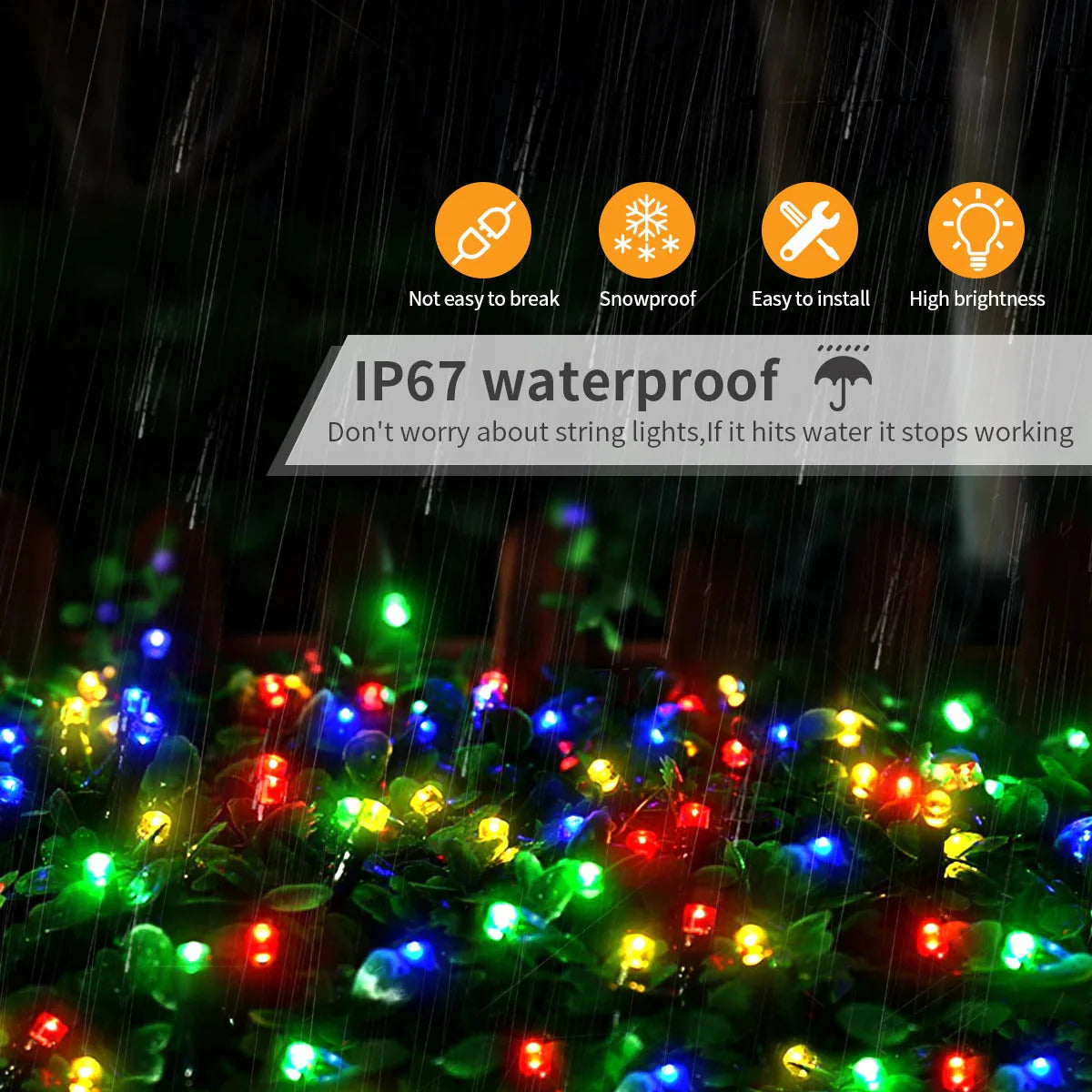 Solar Panel Fast Charge Outdoor String Fairy Light 100M 1000 LED