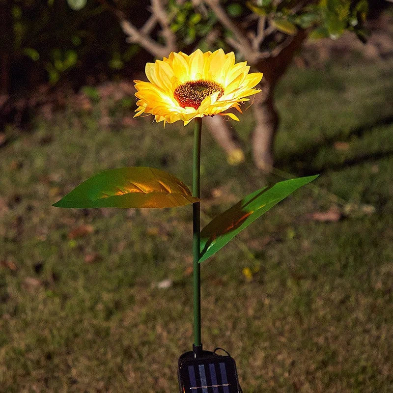 Solar Sunflower 3 Heads or 1 Head LED