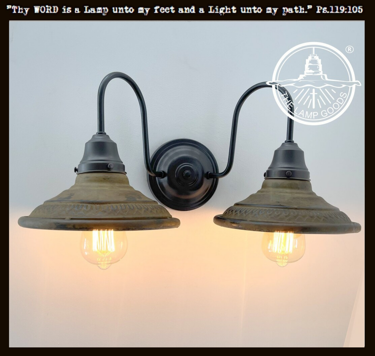 DOUBLE Rustic Farmhouse Wall Light Fixture