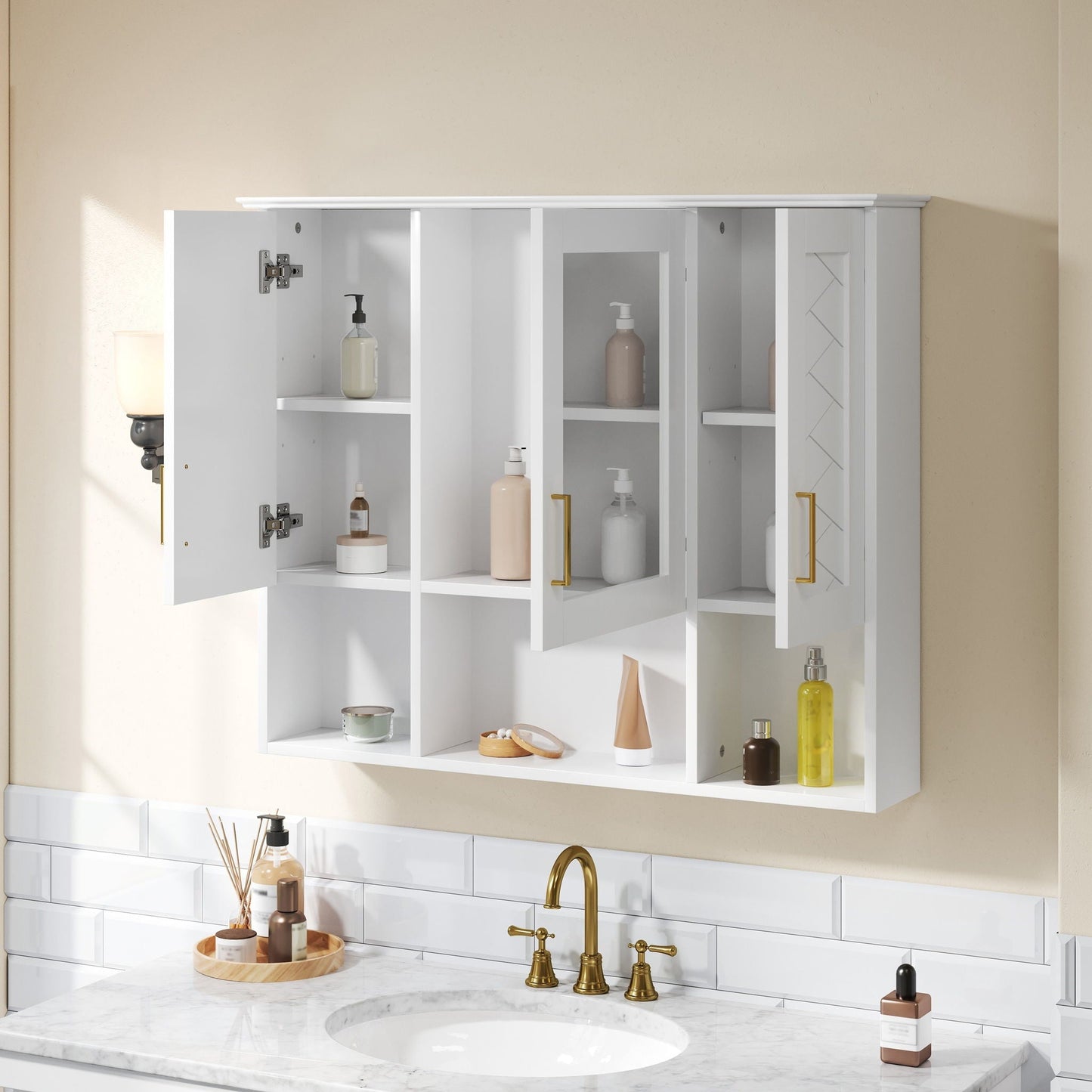 Modern Wall Mounted Medicine Cabinet With Mirror