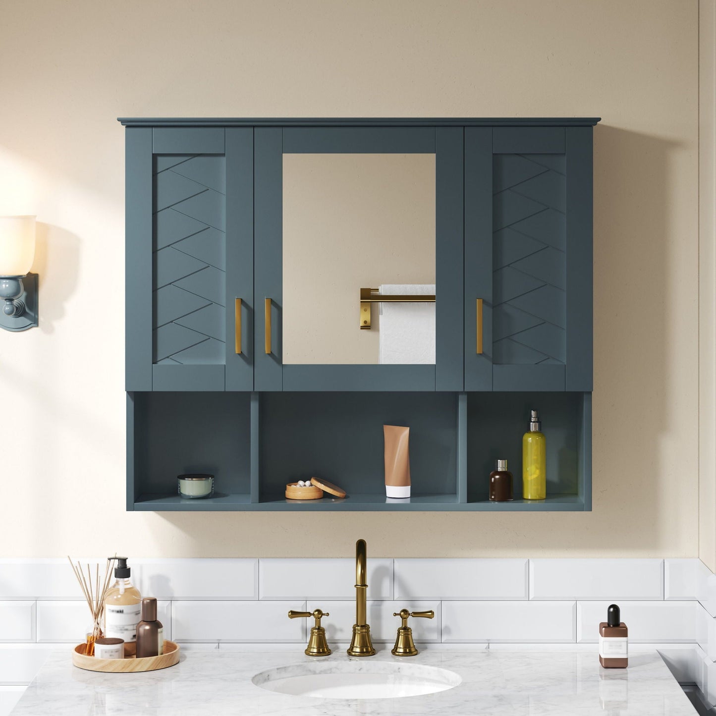 Modern Wall Mounted Medicine Cabinet With Mirror