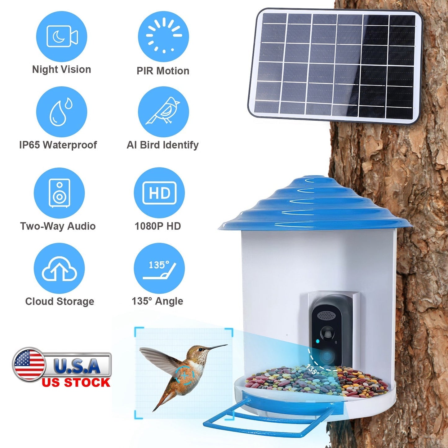 Smart Bird Feeder with Solar Powered Camera