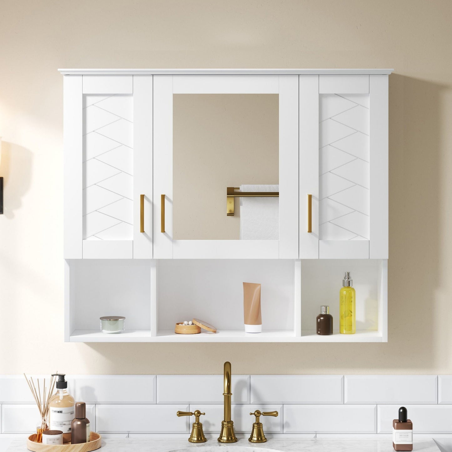Modern Wall Mounted Medicine Cabinet With Mirror