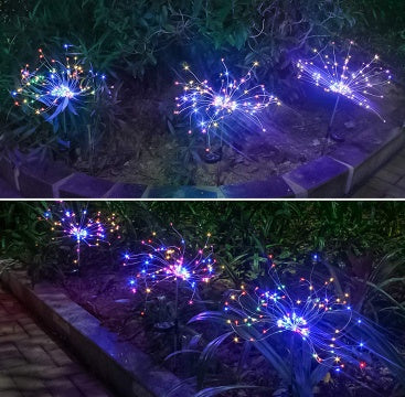 Solar Fireworks Light LED Light String