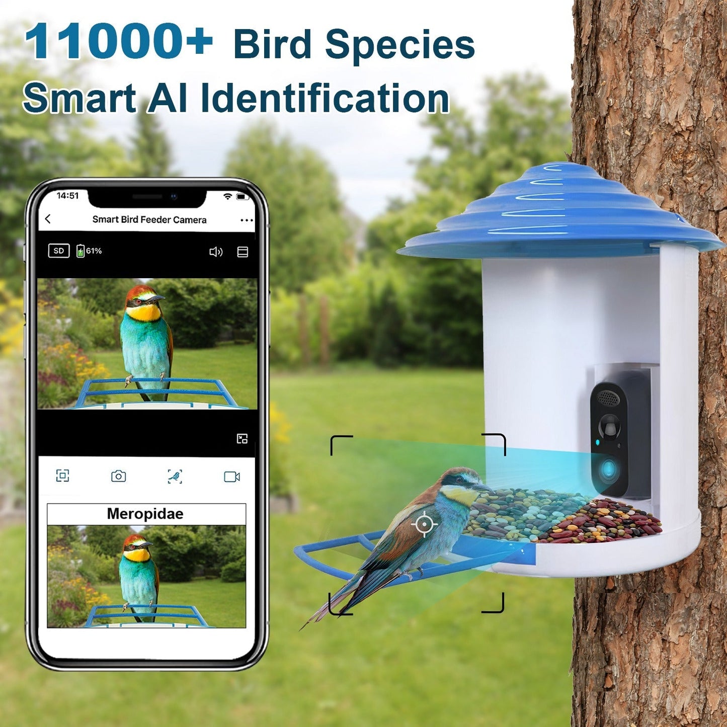 Smart Bird Feeder with Solar Powered Camera