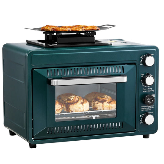 Outdoor Oven 2-in-1 Portable Gas Camping Stove Oven Combo