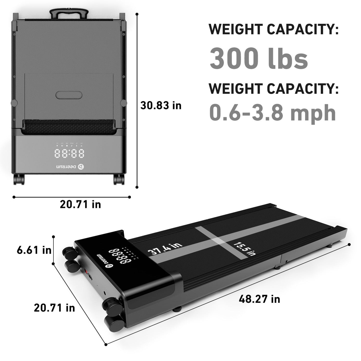DeerRun Z20 Foldable Walking Pad Treadmill – Ultra Compact