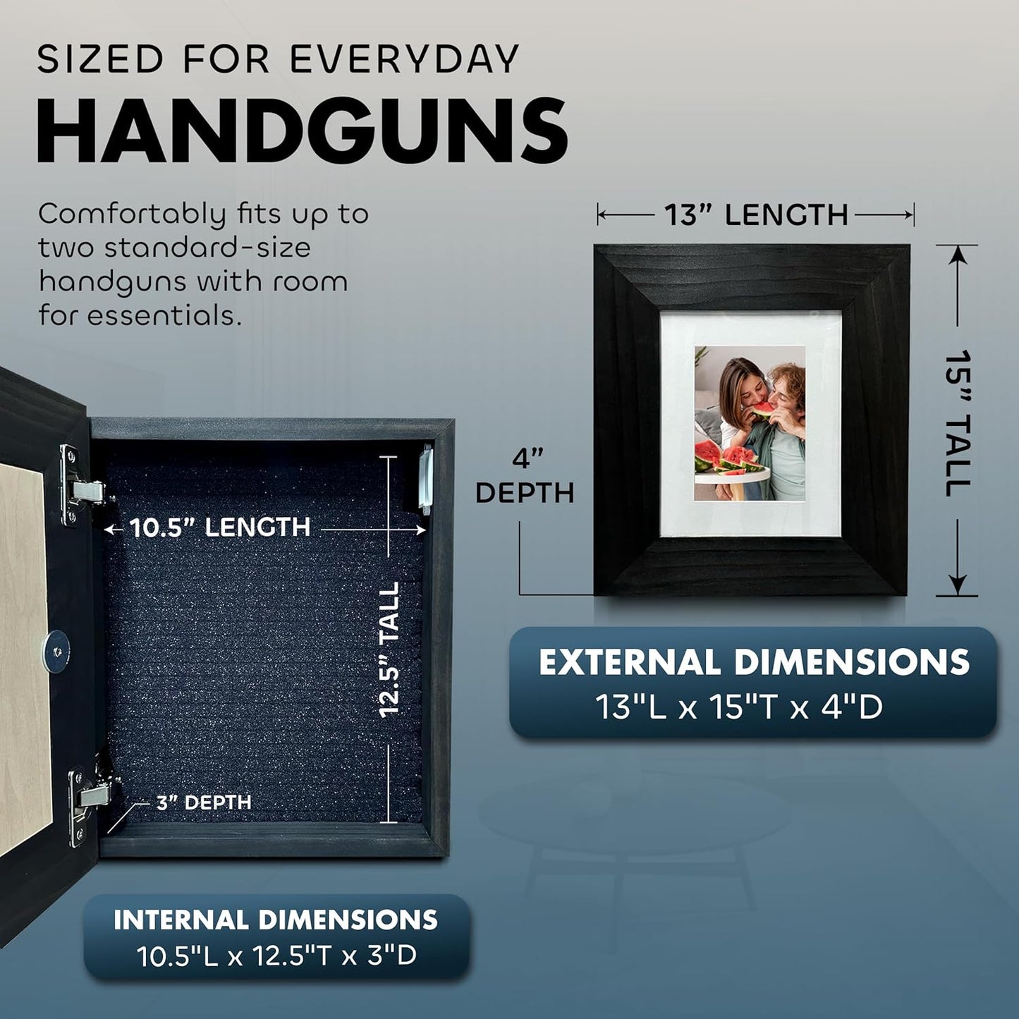 Hidden Gun/Valuables Safe Picture Frame