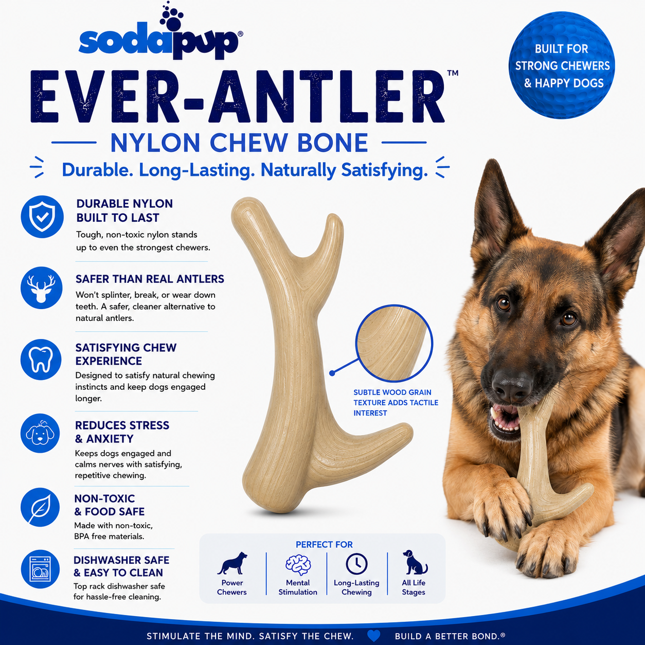 Ever Antler Nylon Chew Bone