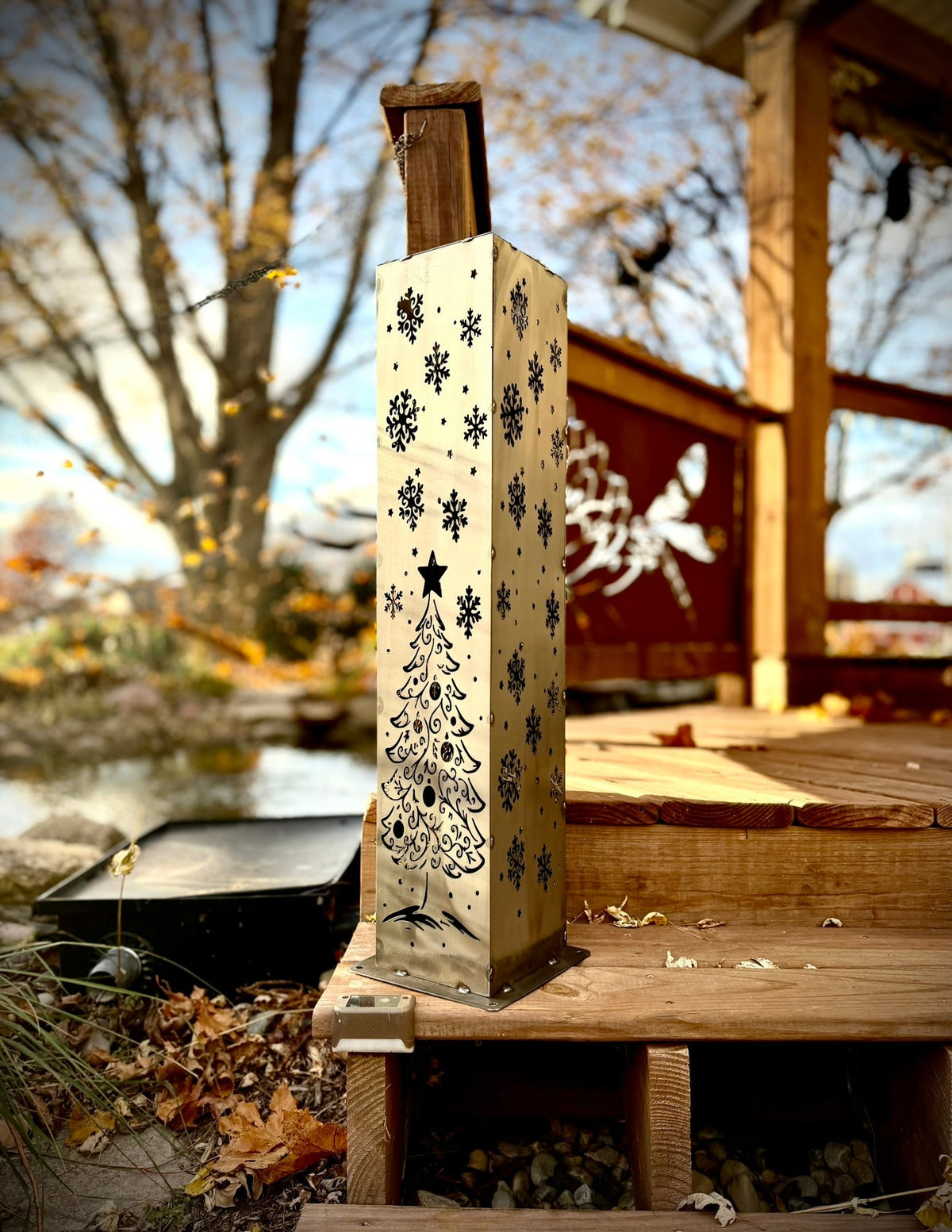 Enchanted Evergreen Solar Pillar