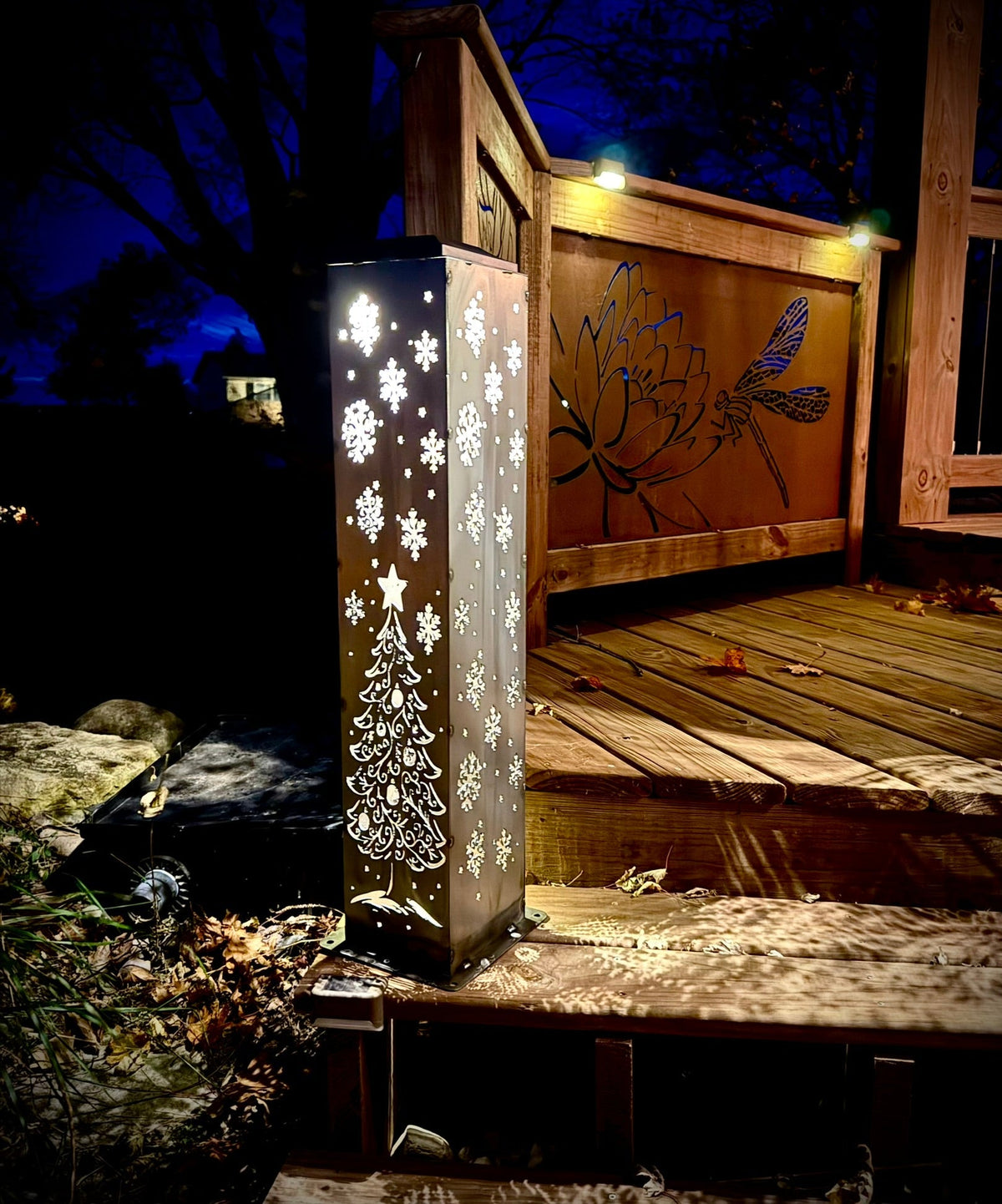 Enchanted Evergreen Solar Pillar