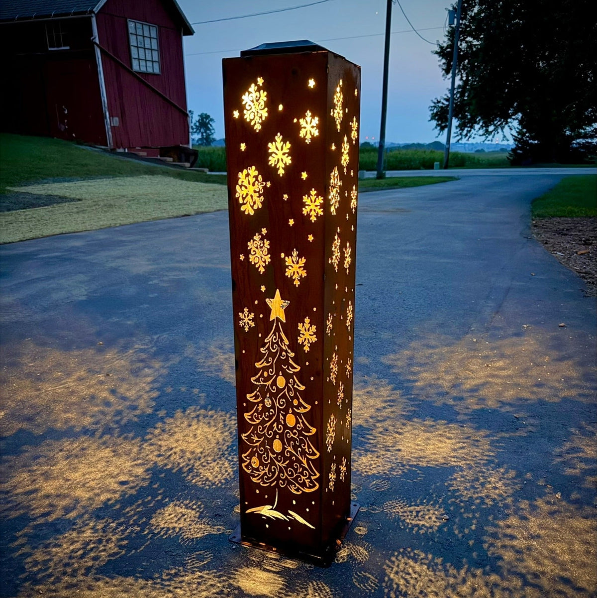 Enchanted Evergreen Solar Pillar