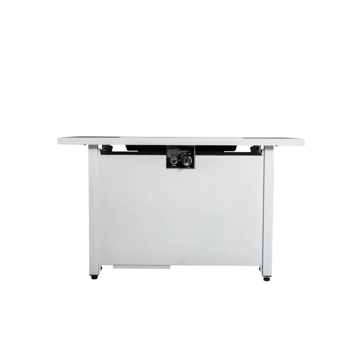 Fire Pit Table With Adjustable Flame Control - White