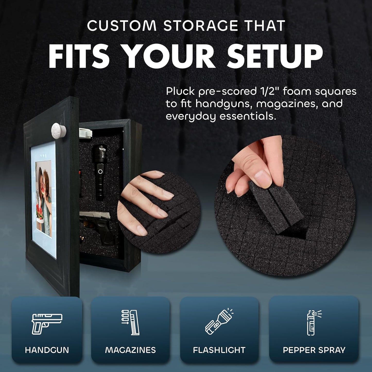 Hidden Gun/Valuables Safe Picture Frame