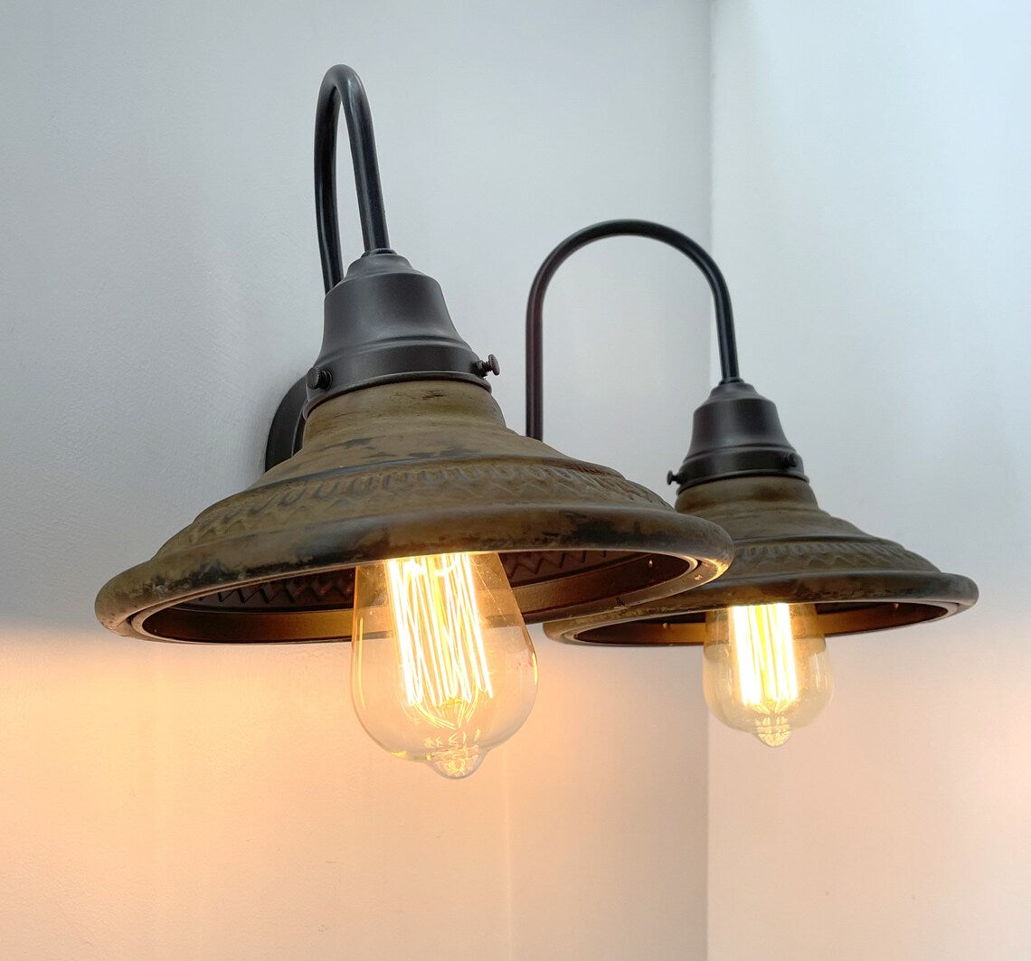 DOUBLE Rustic Farmhouse Wall Light Fixture