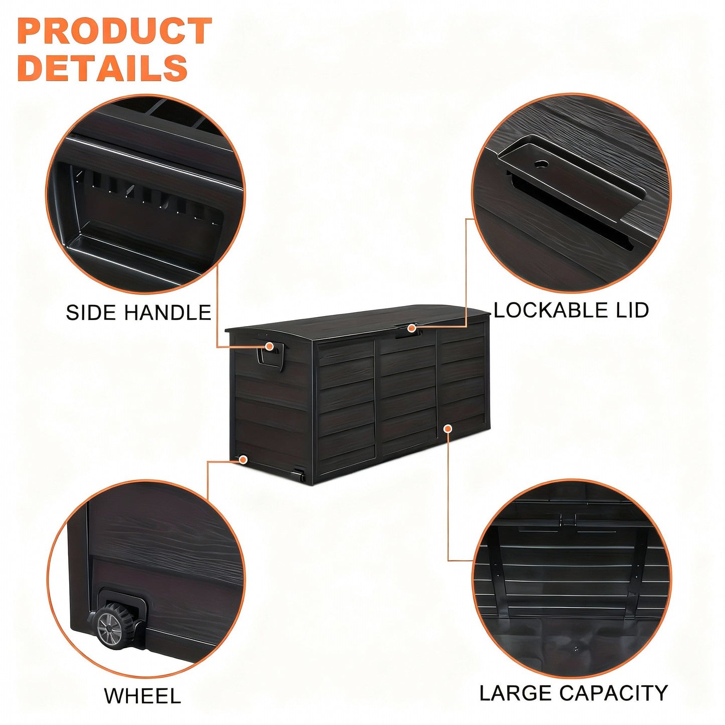 Heavy-Duty Outdoor Deck Box – Waterproof Patio Storage Box