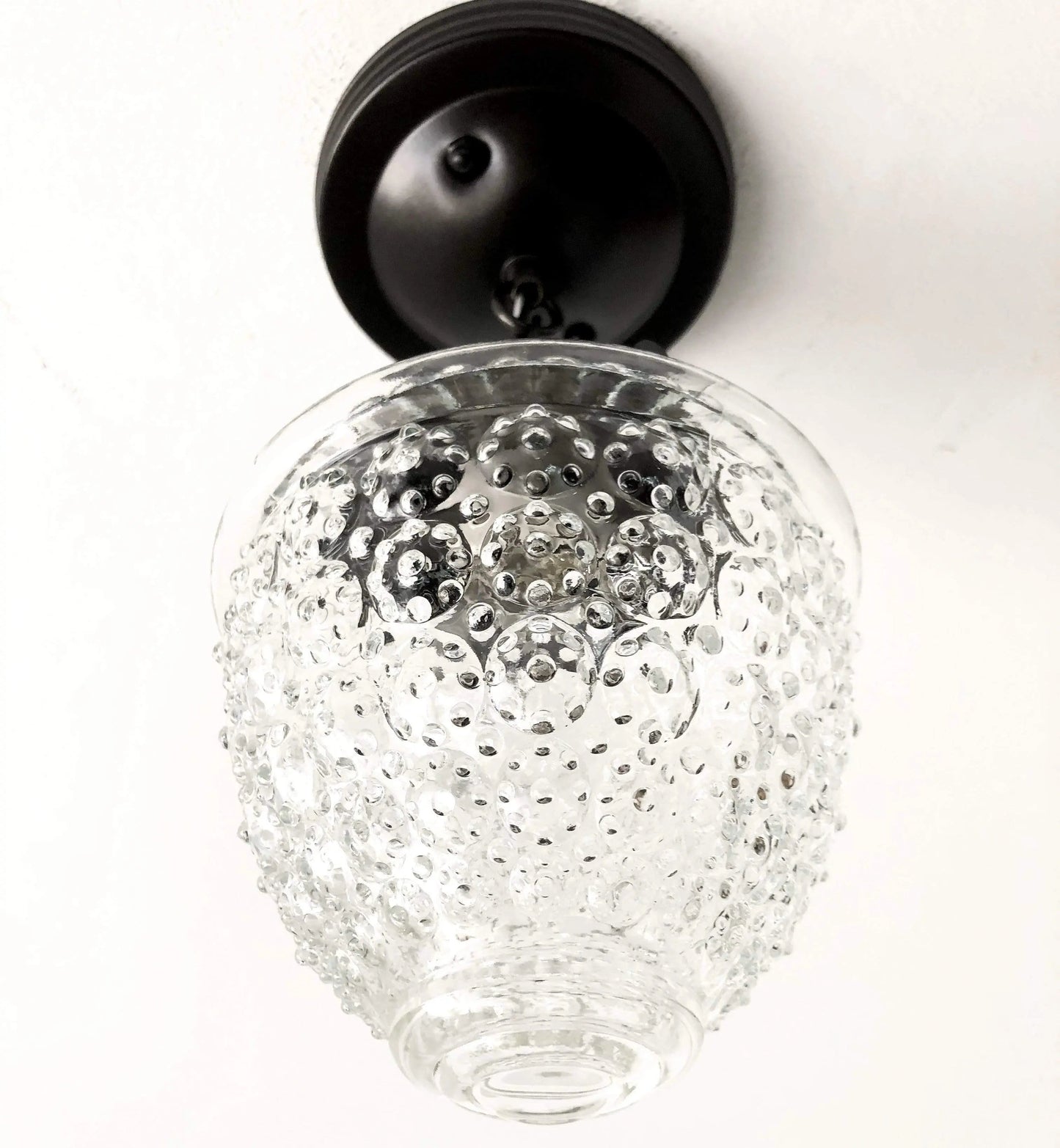 Antique Acorn Glass Ceiling Light 6″
