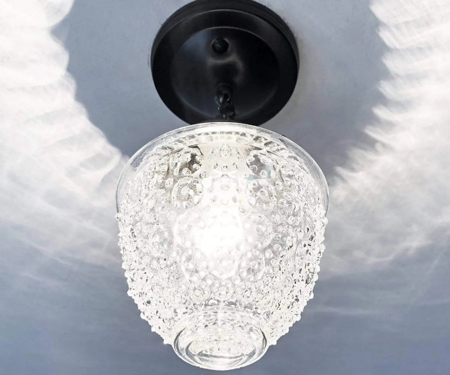Antique Acorn Glass Ceiling Light 6″