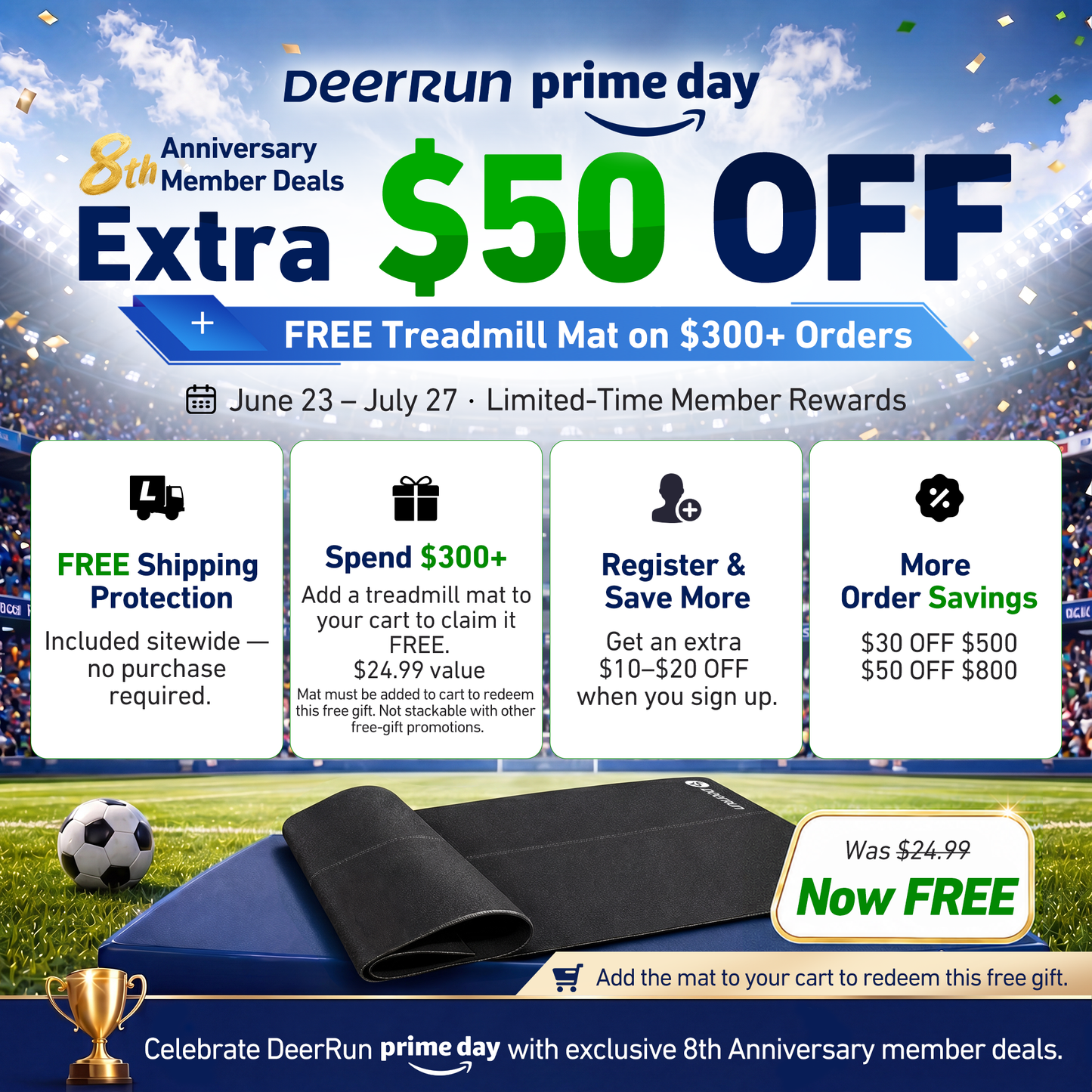 DeerRun Z20 Foldable Walking Pad Treadmill – Ultra Compact