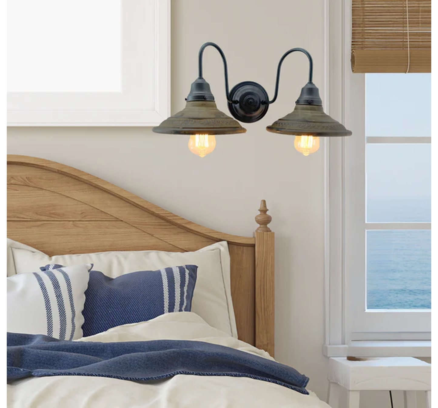 DOUBLE Rustic Farmhouse Wall Light Fixture
