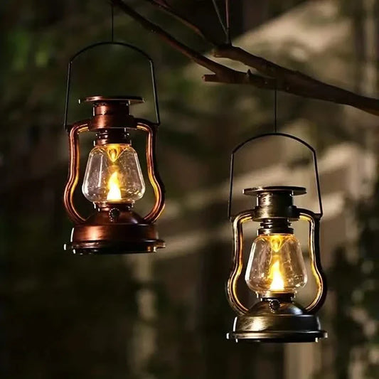 Retro Kerosene Lamp LED Horse Lantern Outdoor