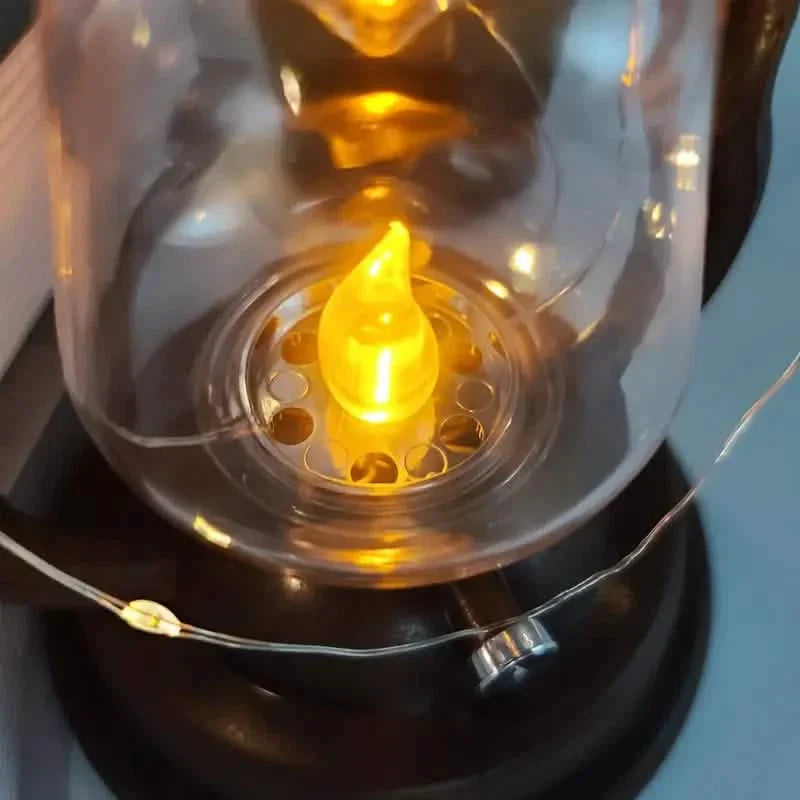 Retro Kerosene Lamp LED Horse Lantern Outdoor